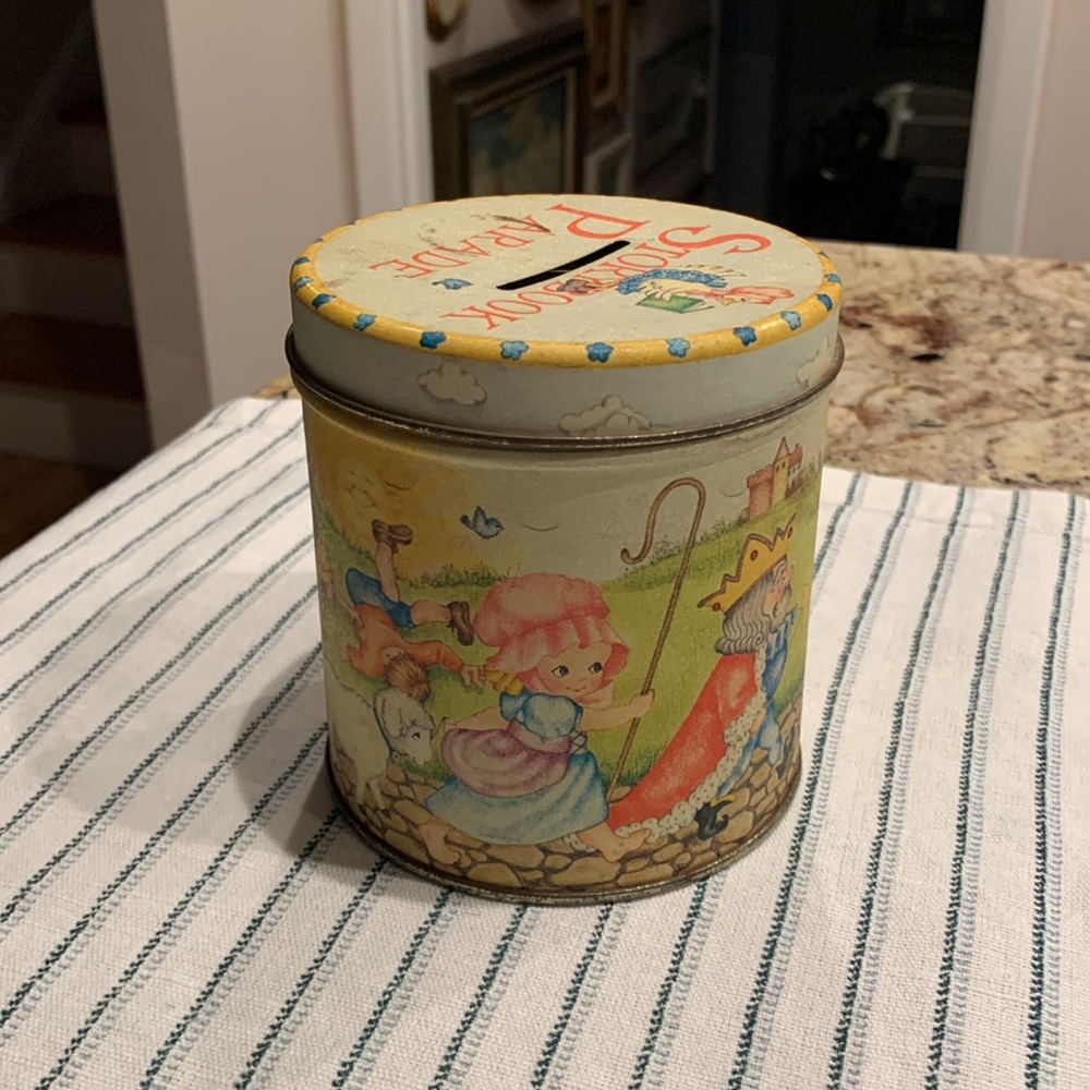 Vintage Storybook Parade Piggy Bank Tin - Picture 3 of 4